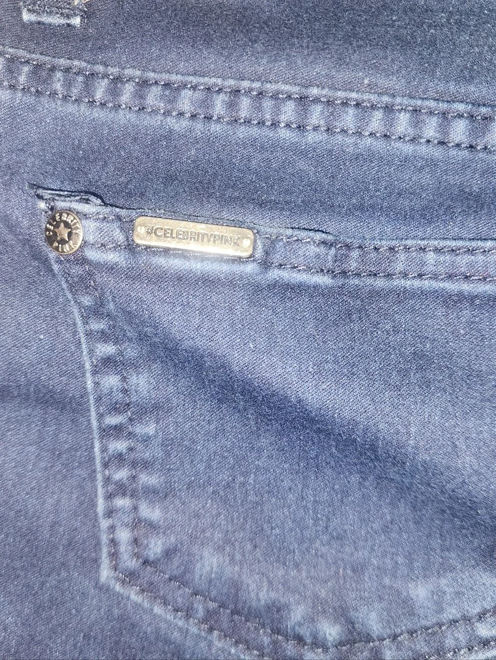 Celebrity Pink Dark Blue Denim Shorts